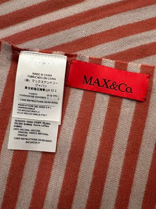 Max&Co. Sciarpa Lunga Righe Arancio Beige