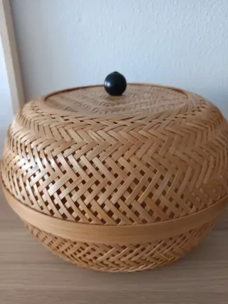 Cesta Mimbre Bambú IKEA