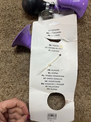 Bocina para bicicleta infantil púrpura