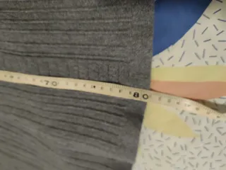 Falda larga gris de punto