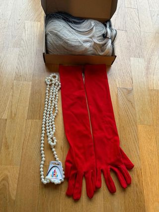 Peluca Cruella de Vil y accesorios