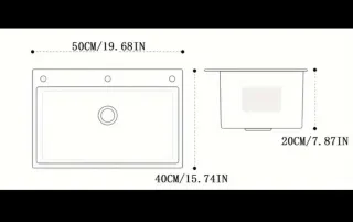 Fregadero Negro con Grifería y Dispensador
