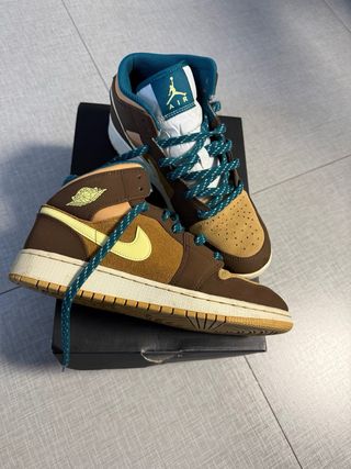 Nike Air Jordan 1 Marrón y verde AIR JORDAN 1 MID