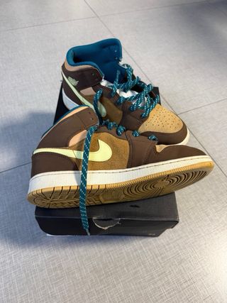 Nike Air Jordan 1 Marrón y verde AIR JORDAN 1 MID