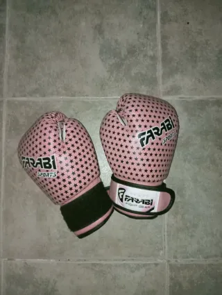 Guantes Boxeo Niños Rosa Estrellas