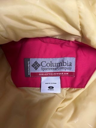 Chaqueta Nieve Columbia Mujer Roja y Blanca