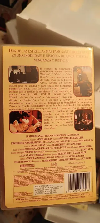 Película VHS Sommersby