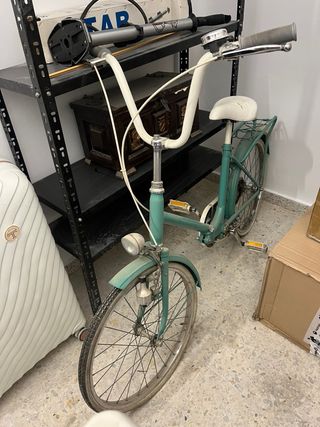 Bicicleta vintage verde plegable
