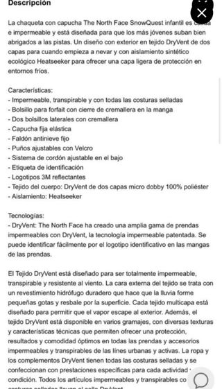 Chaqueta The North Face SnowQuest Azul