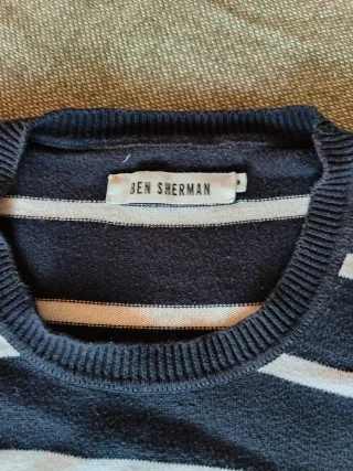Jersey Ben Sherman Rayas Azul Marino y Blanco