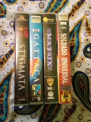 Lote 4 Películas VHS: Matrix, Gattaca, Stigmata, S