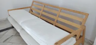 Sofá Cama 4 Plazas Madera. IKEA Lillberg