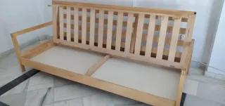 Sofá Cama 4 Plazas Madera. IKEA Lillberg