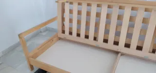 Sofá Cama 4 Plazas Madera. IKEA Lillberg