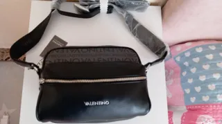 Riñonera Valentino Negra y Gris