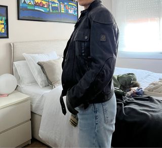 Chaqueta de cuero Belstaff marron no uso