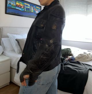 Chaqueta de cuero Belstaff marron no uso
