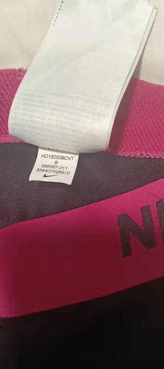 Mallas Nike Pro Mujer Negro y Rosa