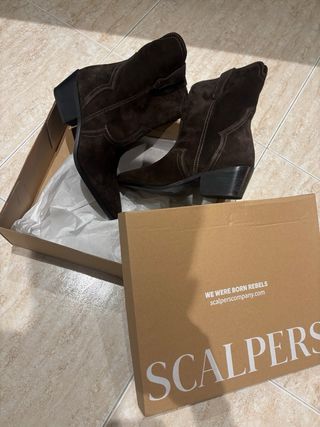 Botines Scalpers Mujer Marrón Talla 38