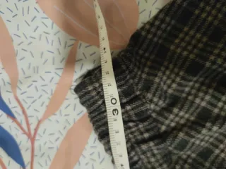 Falda larga de cuadros beige y marrón