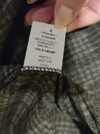 Falda larga de cuadros beige y marrón