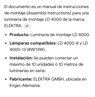 Lampada LED Elektra LD 4000