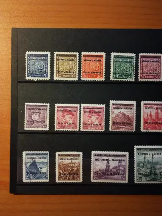 Sellos Bohemia y Moravia 1939. Ocupación Alemana