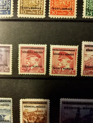 Sellos Bohemia y Moravia 1939. Ocupación Alemana