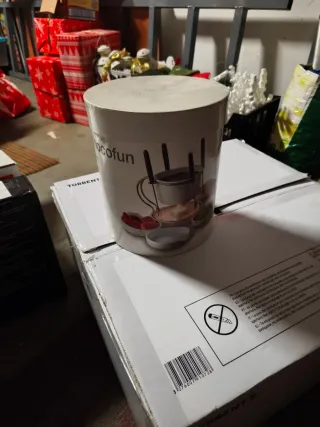 Fondue de chocolate con vela