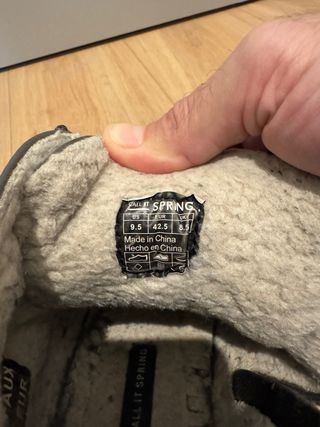 Botas grises forro polar cremallera talla 42.5