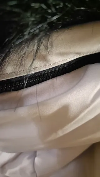 Abrigo plumífero largo beige