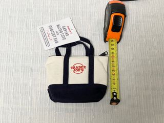 Bolsa Micro Tote Canvas Trader Joe's Azul