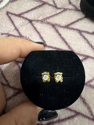 Pendientes Tous de  Oro con Diamante en el centro
