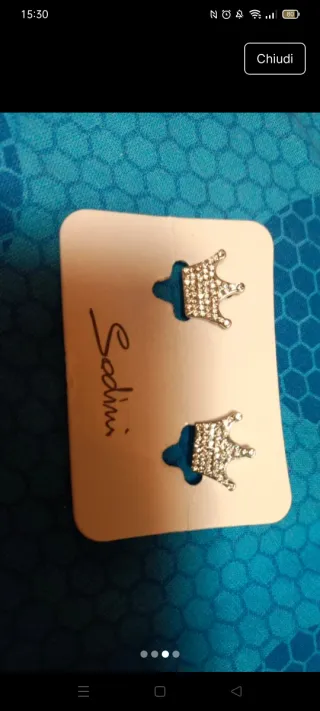 Orecchini Sodini a coroncina argento