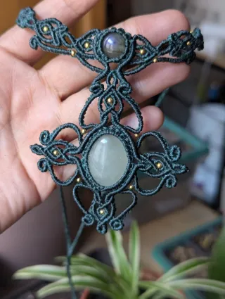 Collar Macramé con Piedras Naturales