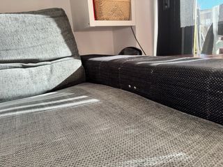 Divano Chaise Longue Grigio Modulare