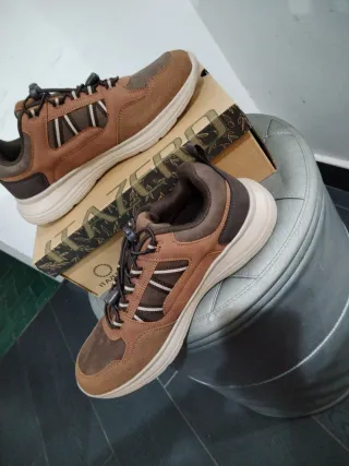 Scarpe uomo casual sportive marroni 42