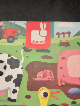 Puzzle Janod Táctil Granja