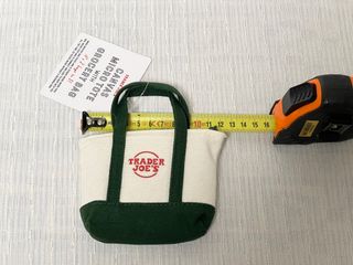 Bolsa Micro Tote Canvas Trader Joe's Verde
