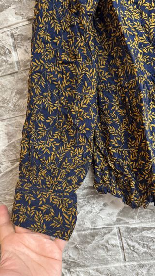 Camisa NEXT Estampada Azul y Amarillo Talla 42