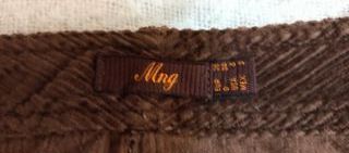 Falda Mini Pana Mango Talla 36