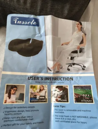 Cuscino Tussle Grigio per Sedia Ufficio