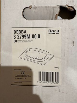 Lavabo Roca Debba 51x41 cm blanco