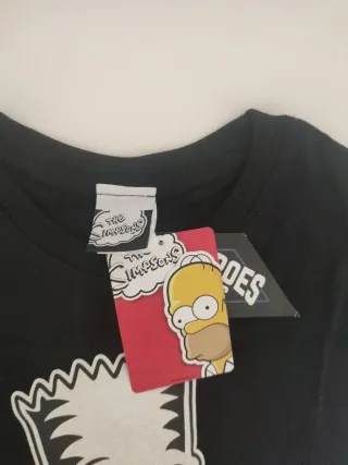 Camiseta Bart Simpson Esqueleto Negra