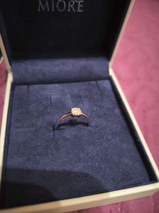 Anillo MIORE Oro Blanco 9k