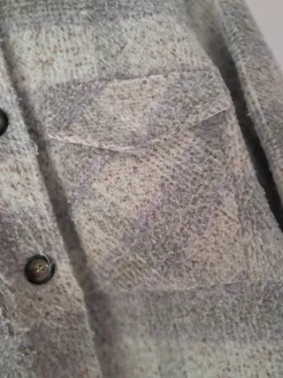 Chaquetón Punto Roma Raya Flecos Talla L