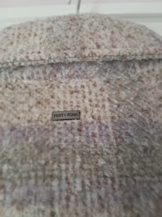 Chaquetón Punto Roma Raya Flecos Talla L