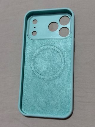 Funda silicon iPhone 17 Pro Max Azul Claro