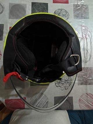 Casco Moto KRP Amarillo y Negro