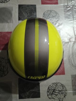 Casco Moto KRP Amarillo y Negro